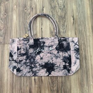 PINK Victoria's Secret Black and Pink Tote Bag
